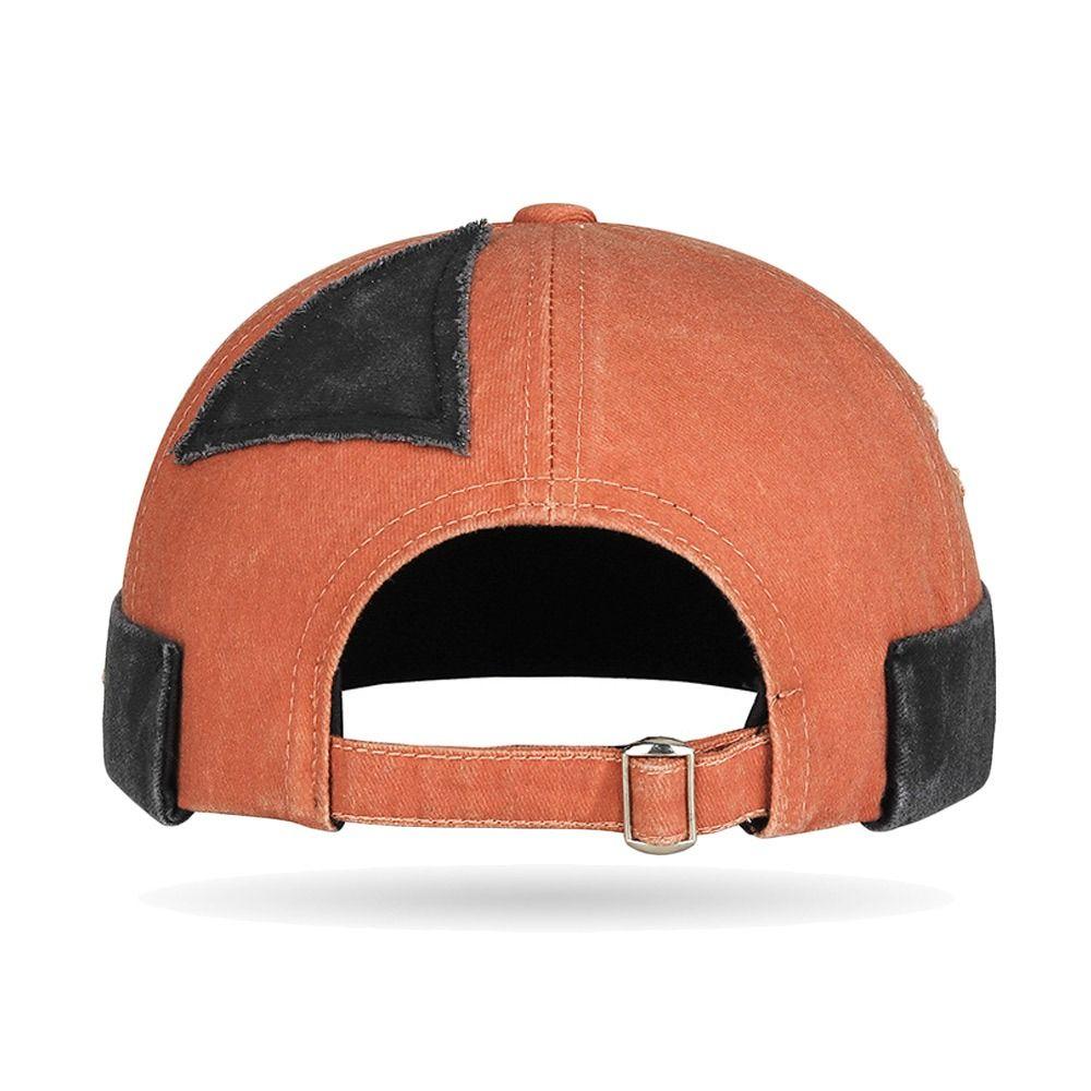 Fashion Hip Hop Beanie Street Hat Cotton Adjustable Brimless Docker Cap Solid Color Washed Denim Skullcap for Men Women