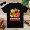 Retro Palm Trees Sunset T Shirt Tropical Beach Vacation Vintage Homme Soft Breathable Unisex Stylish Designer Clothes