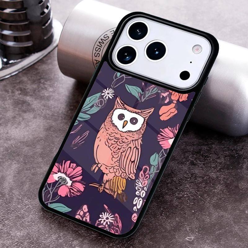 Cute Owl Cartoon Phone Case For iPhone 17 16 15 14 13 12 11 Pro Max Plus 17Air Soft Silicone Cover