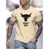 Summer Daily Casual Outdoor Street Short-sleeved Top Fashion 3D Bull Head Print Men's T-shirts