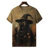 T-shirt da uomo estiva girocollo con stampa 3D