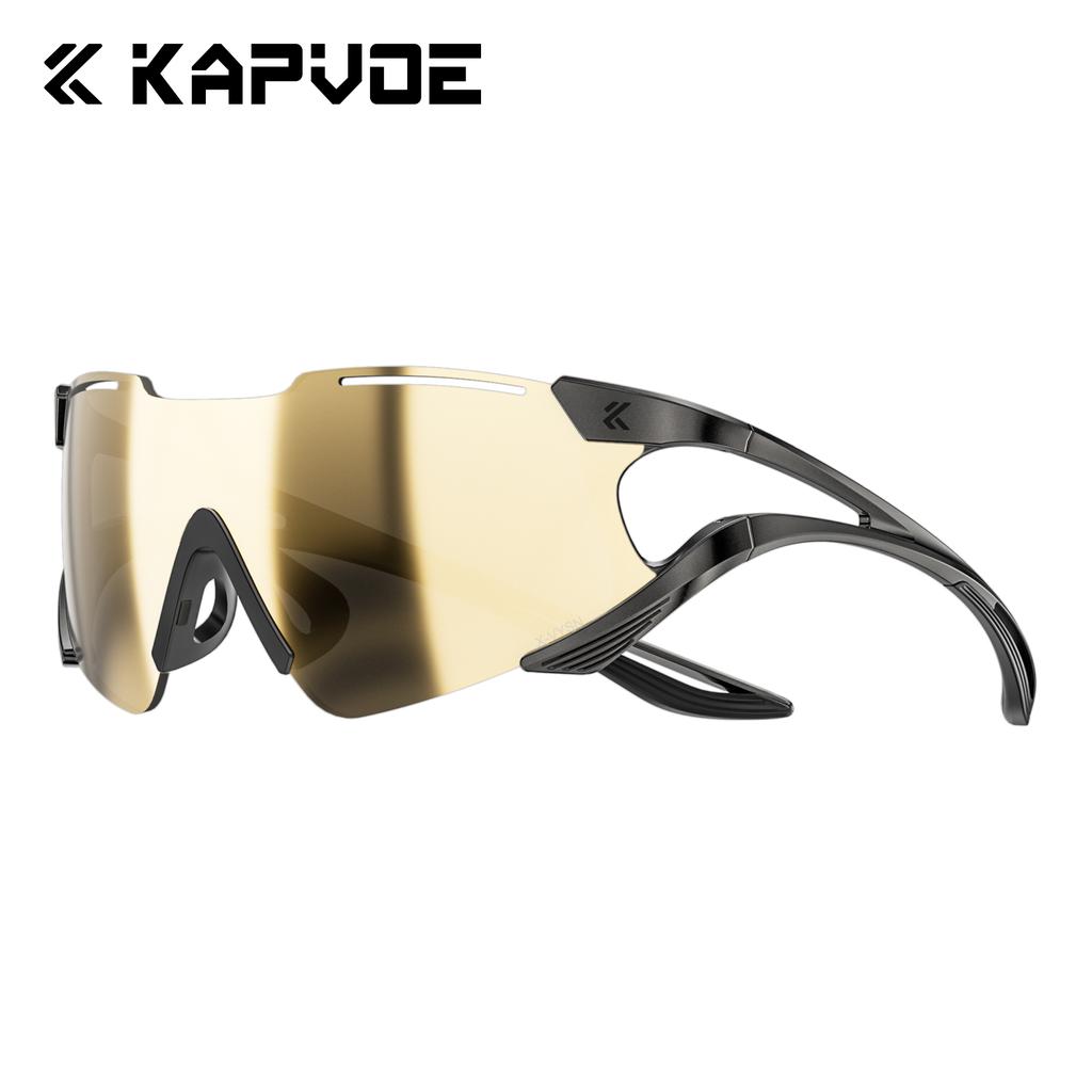 Kapvoe Photochromic Sunglasses Fashion Cycling Glasses Outdoor Sports Glasses UV400 Eyewear MTB Road Men Goggles Bicycle Women