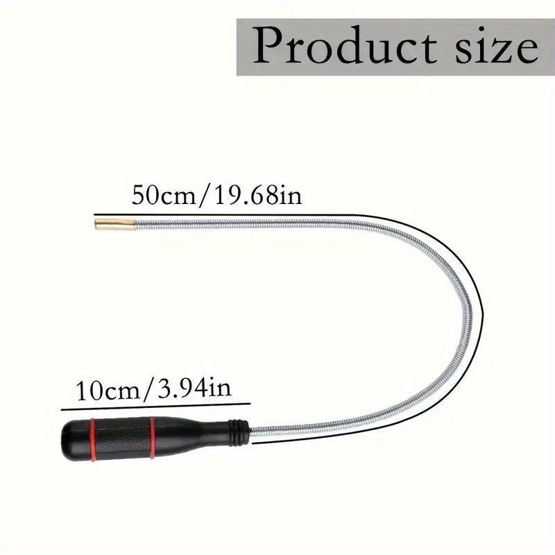 1 PC Flexible Magnetic Pickup Tool, Metal Suction Bar Garbage/ Keys/ Bolts/ Nuts Bendable Magnet Spring Grip Grabber