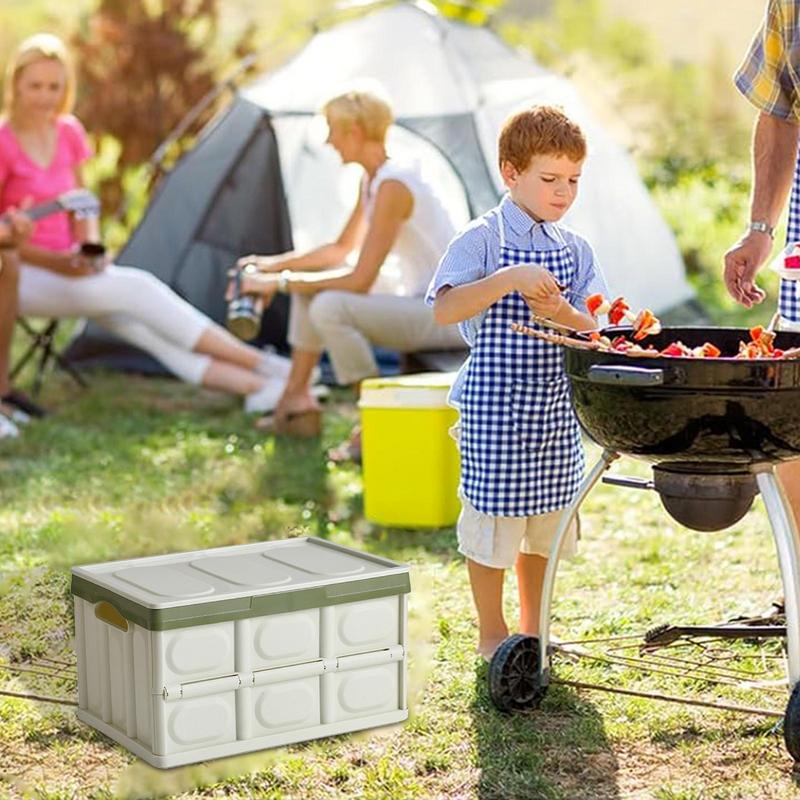 Collapsible Trunk Organizer 55/33L Car Trunk Storage Box With Waterproof Cover Sturdy Handles Multi-Purpose Large Grocery Organi