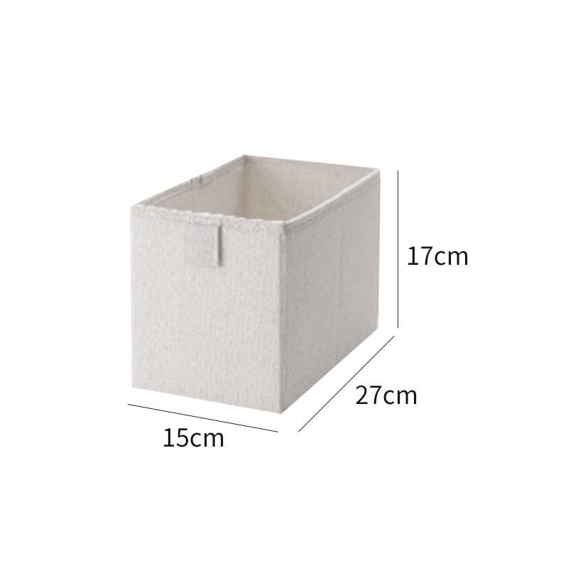 Japanese Style Cotton Linen Folding Storage Box With Window Drawer Clothes Toys Accessories Organizing