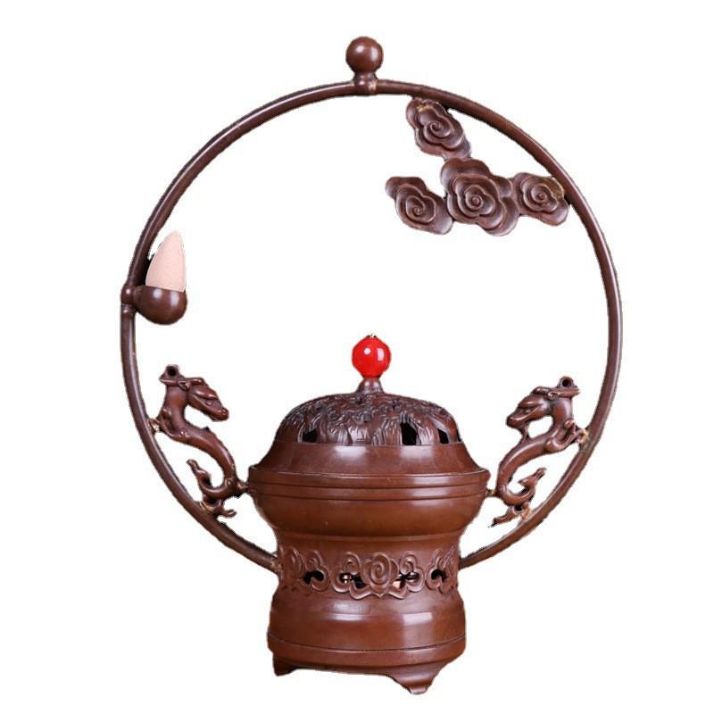 Bluetooth Copper Pixiu Incense Burner Ornament - Backflow Pendant for Home Decor
