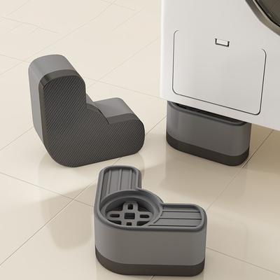 Pack of 4 Appliance Support Feet Stabilizer Mat for Washing Machine and Fridge To Stop Skidding and Protect Floors