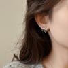 925 Silver Earrings Woman Irregular Flower Piercing Luxury Earrings High Quality Engagement Wedding Vintage Jewelry Accesories