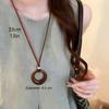 Newly Arrived Luxurious Retro Hoop Pendant Necklace for Women - Minimalist Chinese Style Accessory for Summer 2025