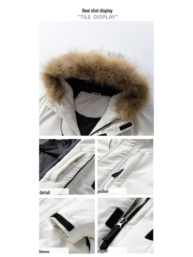 Men's Thickened Fur Collar Hooded Parka - Winter 2025