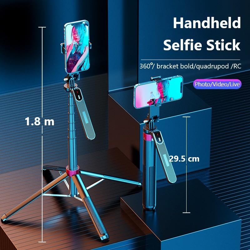 P185 Wireless Selfie Stick Tripod Stand Gimbal Stabilizer Foldable Monopod Smartphones Balance Steady Shooting Device