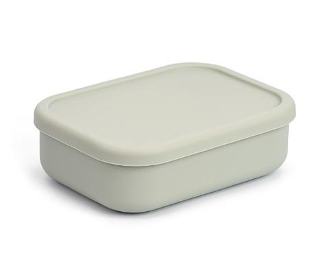 700ML BPA FREE 3 Compartment Bpa Free Children  Snack Food Container Bento Silicone Lunch Box With Lid 700ml зелёный
