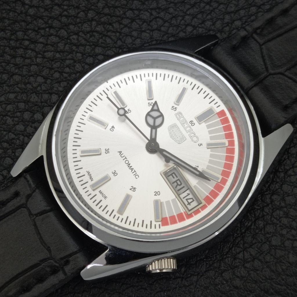 JAPAN VINTAGE REFURBISHED SEIKO 5 AUTOMATIC 6309A MENS SILVER WATCH A441100-4 Sk-a441100
