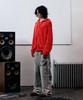 Thevinylhouse Round Pocket Knit Zip-Up Red