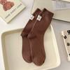 5 Pairs of New Female Spring and Autumn Sweat Absorbing All Build In The Tube Cotton Pile Socks