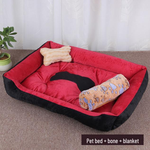 Warm Dog Bed for Small, Medium, and Large Dogs - Pet Nest & Mat for Dogs and Cats