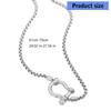 Gold Plated Carabiner Style Necklace Titanium Steel Pendant Neckchain Jewelry Ideal For Unisex Wear And Gift