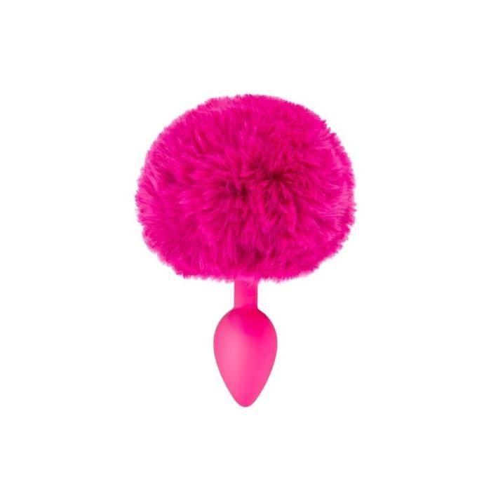 Plug Anal - Sweet Caress - Fushia - Silicone - Fourrure synthétique - 120mm de longueur