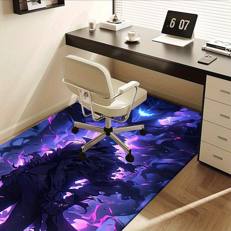 1 ud. solo Moqueta de Oficina Niveladora Suave Poliéster Alfombra de Entrada Lavable Antideslizante Lavable a Máquina En