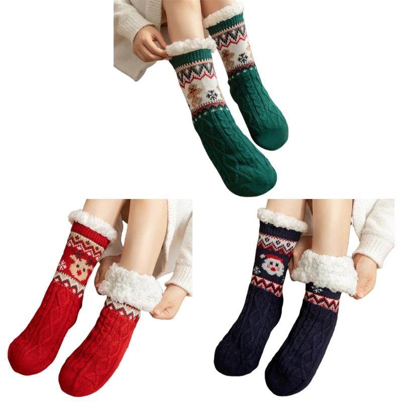 Warm Acrylic Winter Floor Socks Perfect For Elderly Kids Christmas Home Decoration Snow Sleep Essential