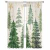 Christmas Green Christmas Tree Curtains For Living Room Bedroom Home Decoration Window Voile Tulle Curtain Drapes