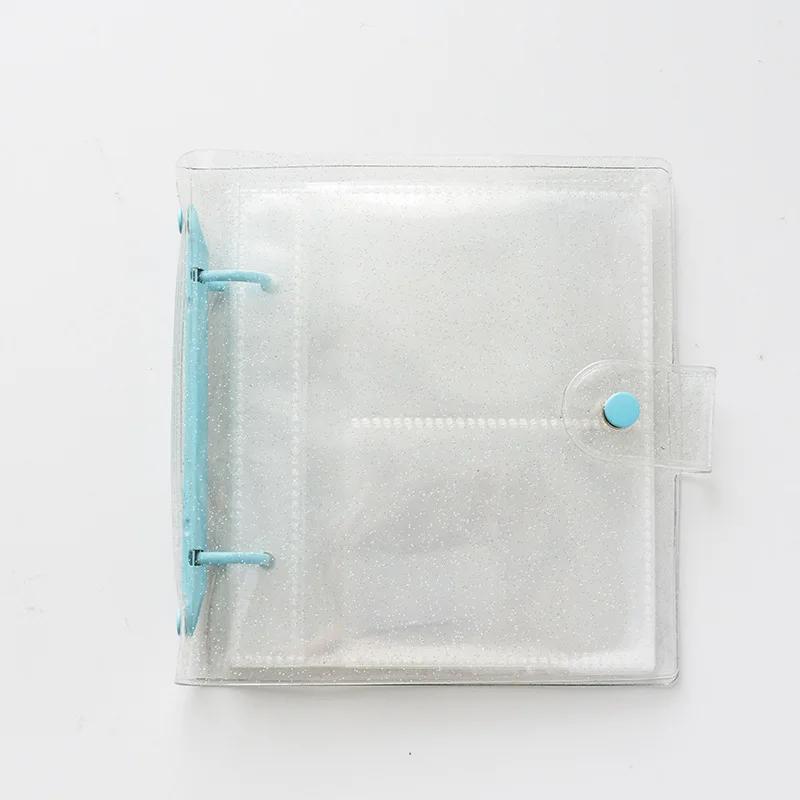 100 Pockets Photo Album 3/5 Inches Transparent Loose Leaf Binder Photocard Name ID Card Holder Case Storage Name Card Book Card