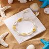 Handmade Cowrie Shell Braided Bracelet for Women Adjustable Shell Wristband Colorful Painted Cowrie Beads Summer Beach Jewelry