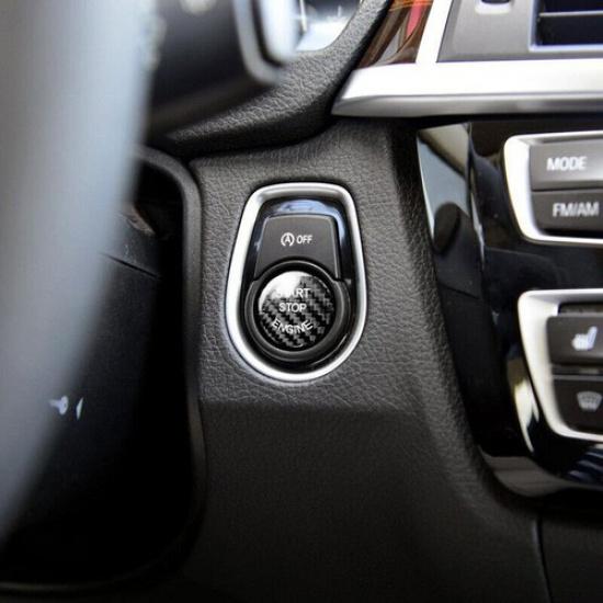 Engine Start Stop Push Button Cover&Ring Trim Black For BMW E90 E92 E93 09-2012