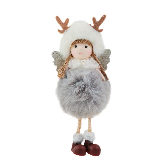 

Рождественский кулон, легкая неувядающая ткань, рождественский орнамент, памятные подарки, украшение для рождественской елки, подвеска в виде рождественской елки для детей серый