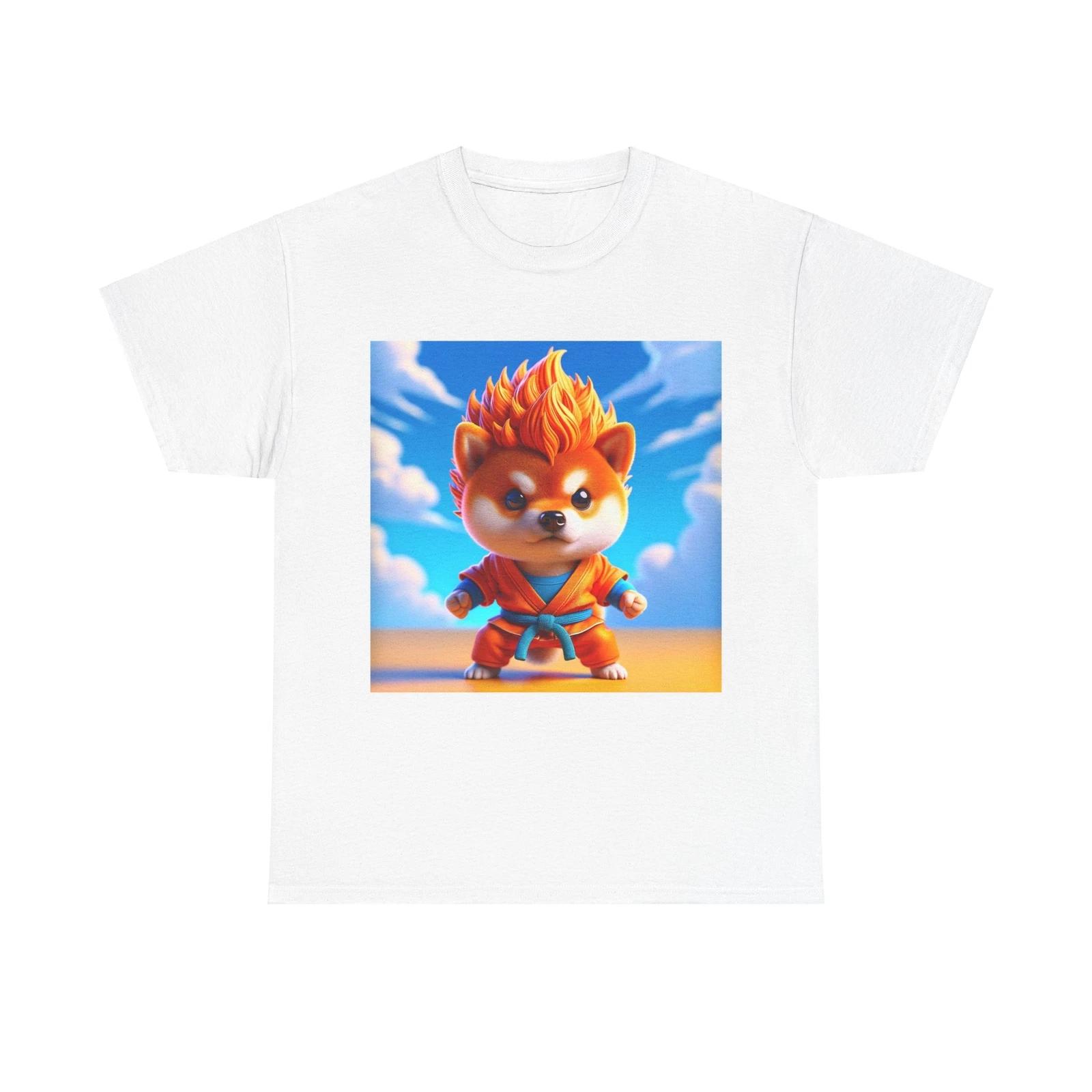 

Unisex Adult T Shirt Shiba Inu Dog Anime Style Martial Arts Cartoon TV Show Tee S
