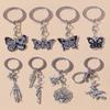 Kreativer Totenkopf Schmetterling Schlüsselanhänger Metall Punk Fledermaus Schlüsselring Anhänger für Auto Schlüsselhalter Handtasche Dekor Anhänger Schmuck Geschenke