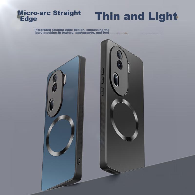 Phone Case for OPPO Reno11 Pro, OPPO Reno11 Pro Protective Cover, Matte Full Coverage Ultra-Thin Shockproof Anti-Fingerprint Case - Graphite Black
