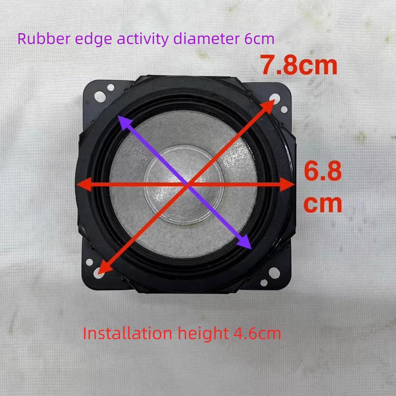 1PC GHXAMP Stock 2.75" 6.8cm Mica Cone Full-Range Speaker for Sony SRS-XB41, Rubber Surround, 4 Ohm 15W, Angled Edge
