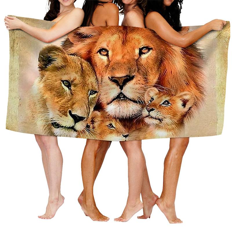 Home bath towels for the body towels bathroom quick drying microfiber beach towel Oil painting style man large sports towel