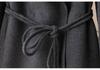 2026 Spring New Women's Double-Sided Wool Coat with Belt and Lapel.