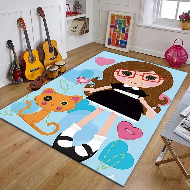 1pc Lalaloopsy4 Design Printed Area Rug Carpet for Bedroom Living Room Home Decor Rugs Mat Non Slip Mat Rug for Bedside