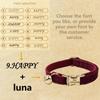 Personalized Soft Pet Choker Custom Name Phone Number Golden Buckles Adjustable Velvet Kitty Neckband Small Dog Identity Jewelry