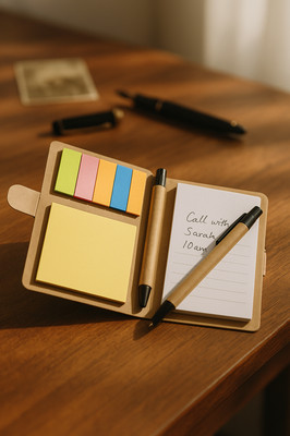 Poznámkový blok Snap, sada kuličkových per s lepícími papírky, inspirativní papír pro scrapbooking, lepící papírky na poznámky k promoci