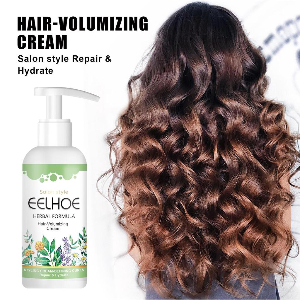 EELHOE Bouncy Volume Pflegecreme Anti-Frizz Lockiges Haar Volumen Natürliches Volumen Styling Haarpflege Elastifizierer