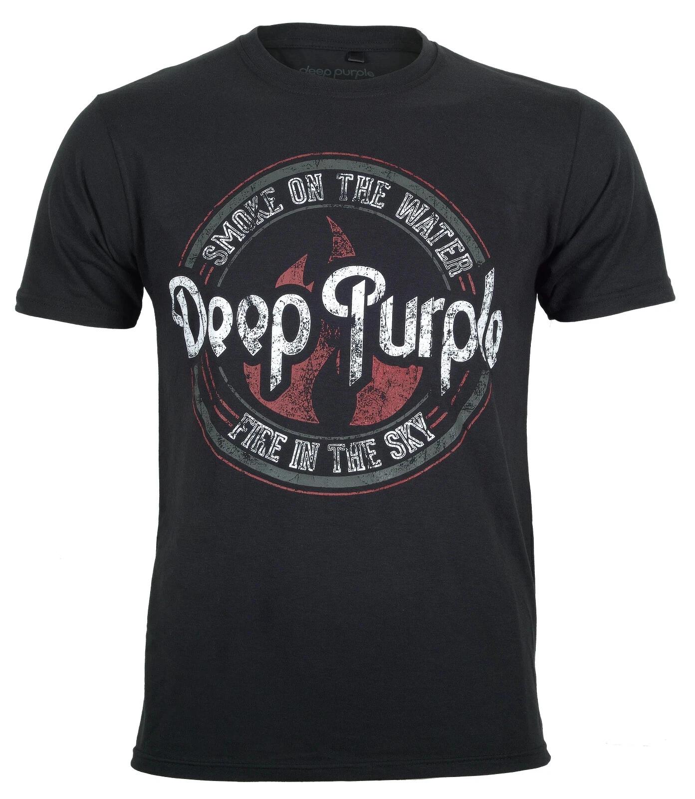 Deep Purple T Shirt Smoke On The Water Circle Classic Rock Black New XXXXL