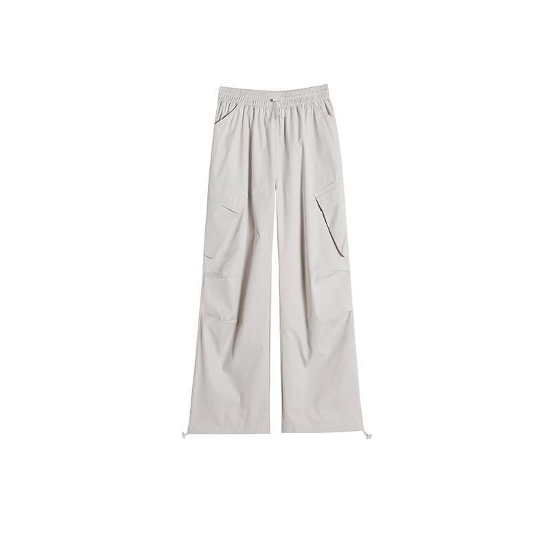 White gray overalls women's spring and summer new small thin loose mountaineering summer large size charging pants