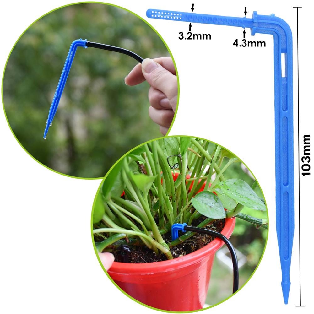 200 יחידות כפוף טפטוף חץ טפטף מיקרו טפטוף ערכת השקיה פולטי עבור 3/5 מ"מ צינור השקיה לגינה חיסכון חממה מיקרו טפטפת