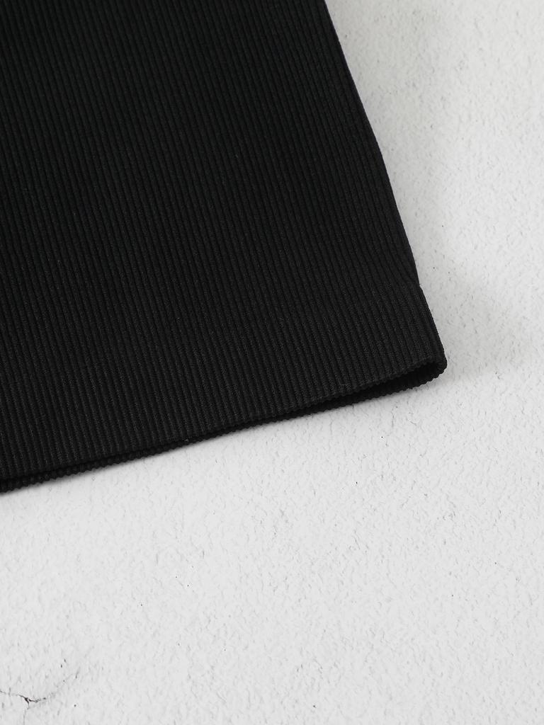 Plus Size Quick-Dry Ribbed Yoga Sports Tank with Square Neck