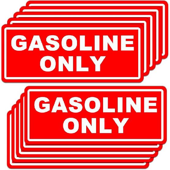 10Pc Diesel Only And Gasoline Only Stickers For Fuel Tank | Vinyl Waterproof And Sunburn Resistant Diesel Only & Gasoline Only Decals For Fuel
