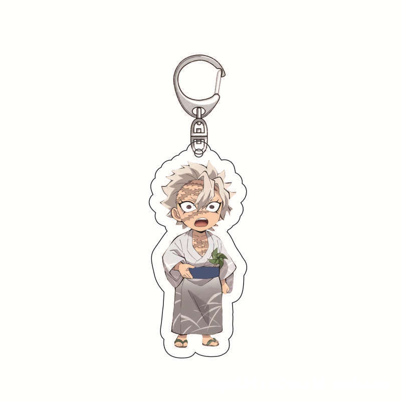 Anime Demon Slayer Acrylic Keychain Tanjiro Zenitsu Creative Accessory Charm Charm Decor Gift for Fans Collection