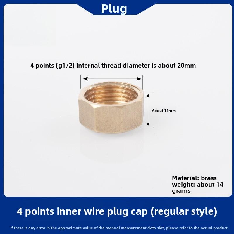 BSP 1/8"1/4"3/8"1/2"3/4'' Male&Female Threaded Brass Pipe Hex Head Brass Stopper End Cap Plug Plumbing Fitting Connector Adapter