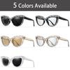 2 Pairs Trendy Glasses for Women Cat Eye Limation Diamond Beautiful Streetwear Decoration Eyewear for Party, Travel Vocation