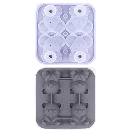 Formička na led ve tvaru koaly 4-dutá silikonová forma na čokoládu a dorty bez BPA výrobník ledu ve tvaru koaly na koktejly a nápoje