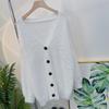 Mink Cashmere V-Neck Knit Cardigan: 2026 Spring/Autumn Korean Style Loose Sweater Coat for Women