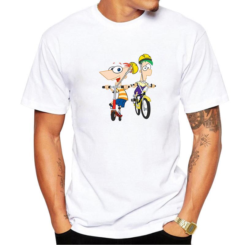 Phineas En Ferb 2026 Katoenen T-shirt Streetwear Korte Mouw T-shirts Mannen Vrouwen T-shirt Kleding Tops
